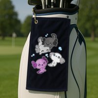Asexual Axolotl LGBT Demisexual Ace Pride Flag Pet Aquarium Golf Towel