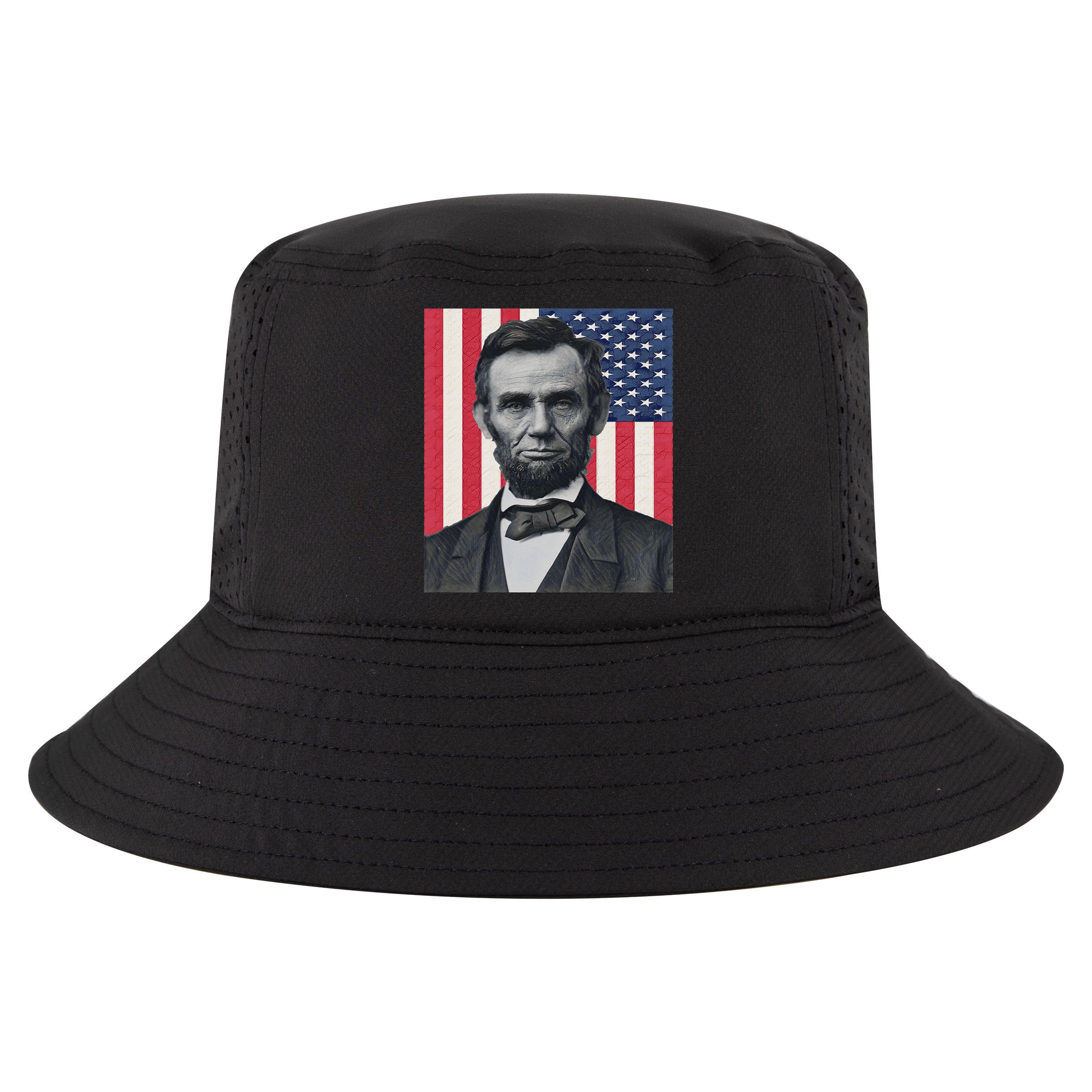 Abraham Abe Lincoln July 4th Holiday Usa President Patriot Cool Comfort Performance Bucket Hat