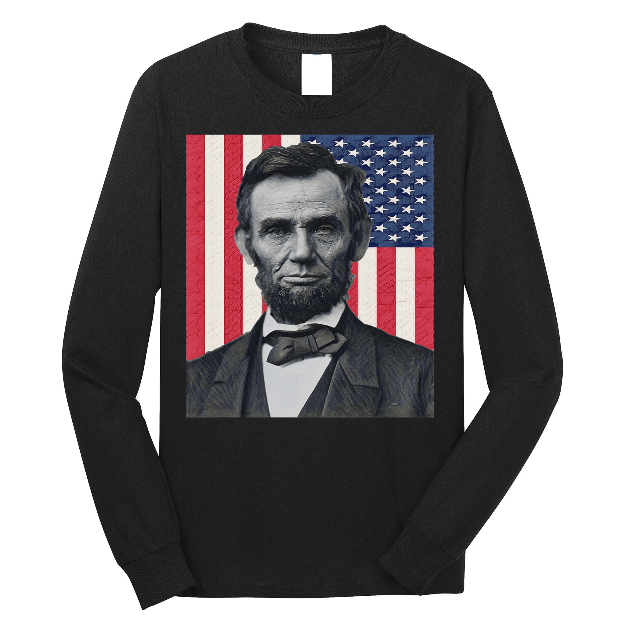 Abraham Abe Lincoln July 4th Holiday Usa President Patriot Long Sleeve Shirt