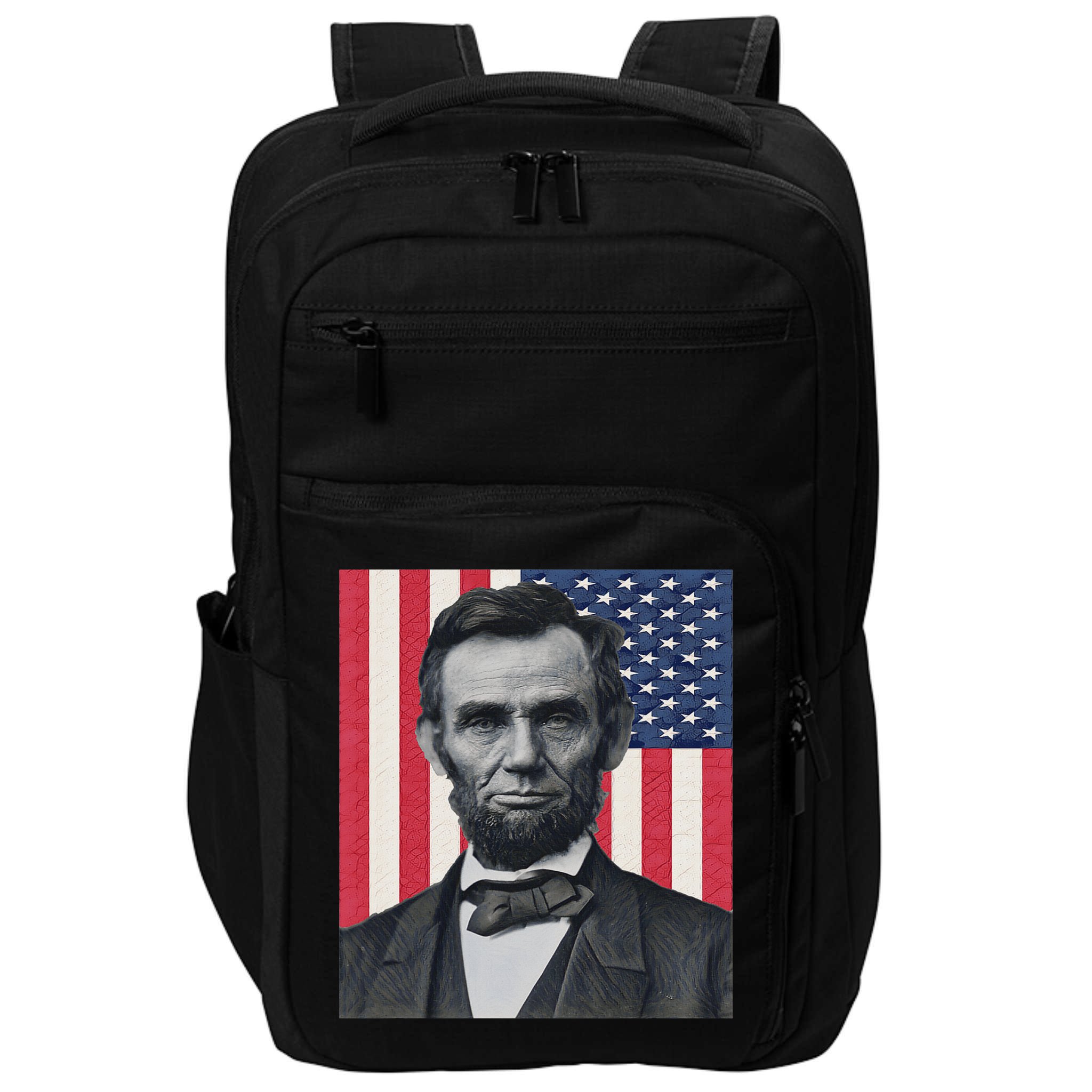 Abraham Abe Lincoln July 4th Holiday Usa President Patriot Impact Tech Backpack