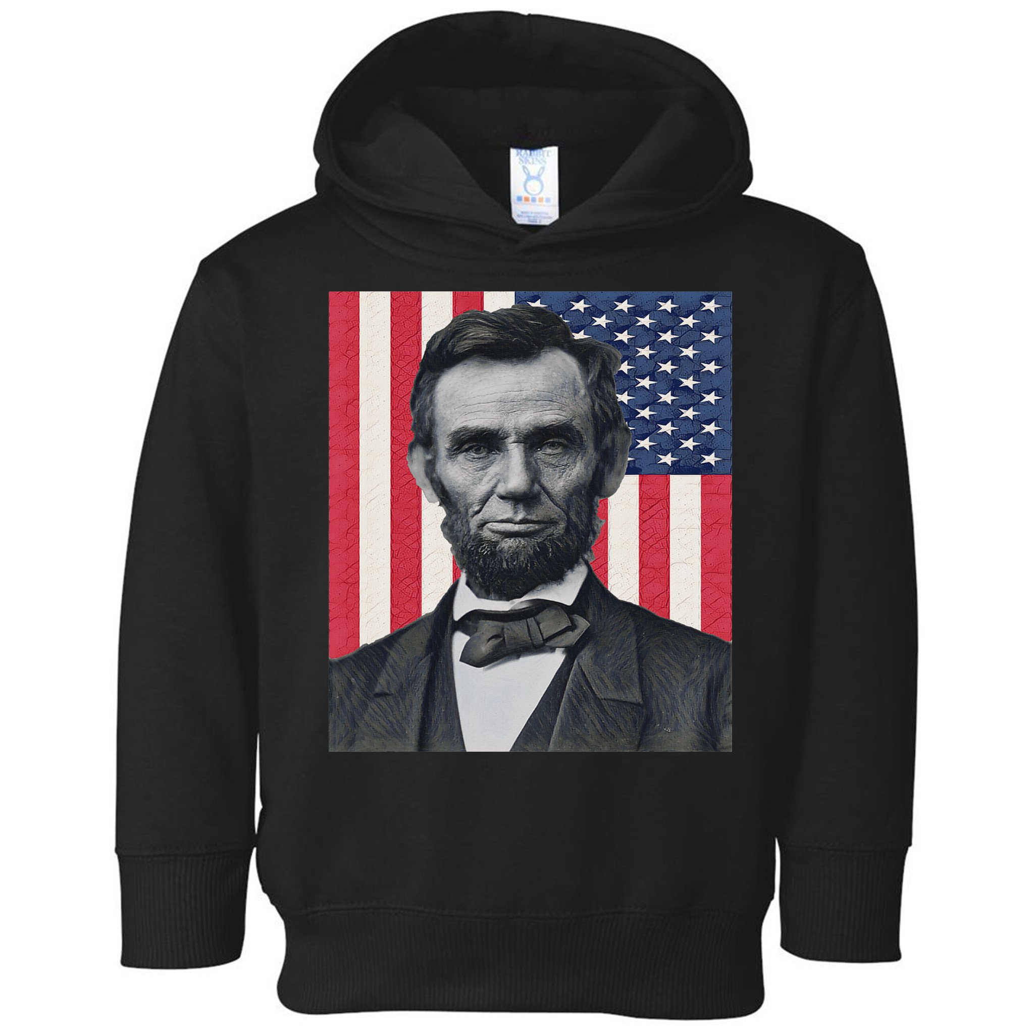 Abraham Abe Lincoln July 4th Holiday Usa President Patriot Toddler Hoodie