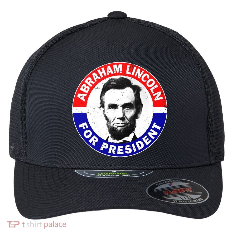 Abraham Abe Lincoln For President Vintage Flexfit Unipanel Trucker Cap
