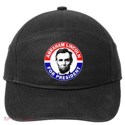 Abraham Abe Lincoln For President Vintage 7-Panel Snapback Hat