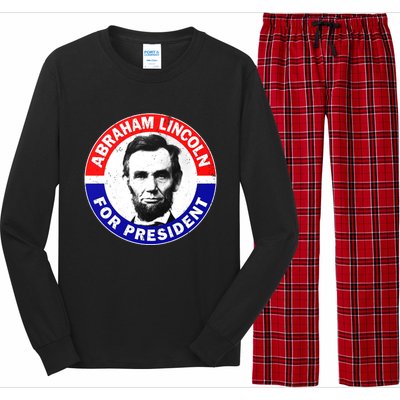 Abraham Abe Lincoln For President Vintage Long Sleeve Pajama Set