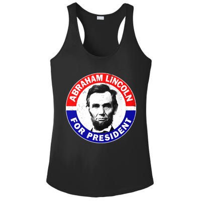 Abraham Abe Lincoln For President Vintage Ladies PosiCharge Competitor Racerback Tank