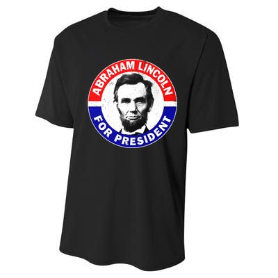 Abraham Abe Lincoln For President Vintage Performance Sprint T-Shirt