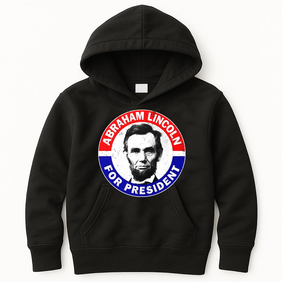 Abraham Abe Lincoln For President Vintage Kids Hoodie
