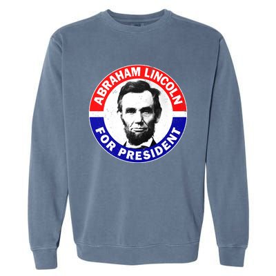 Abraham Abe Lincoln For President Vintage Garment-Dyed Sweatshirt