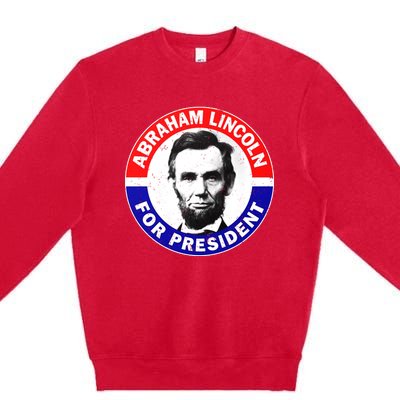 Abraham Abe Lincoln For President Vintage Premium Crewneck Sweatshirt