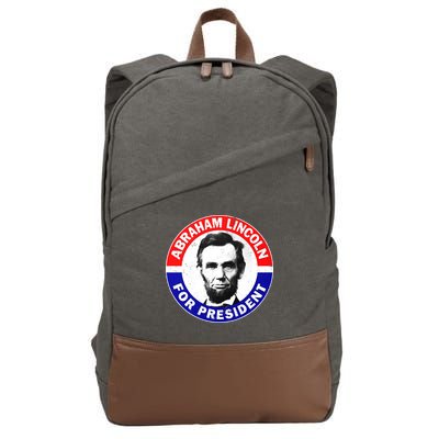 Abraham Abe Lincoln For President Vintage Cotton Canvas Backpack
