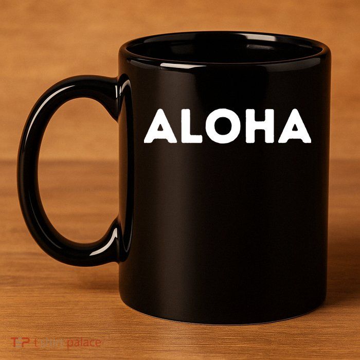 Aloha 11oz C Handle Ceramic Mug