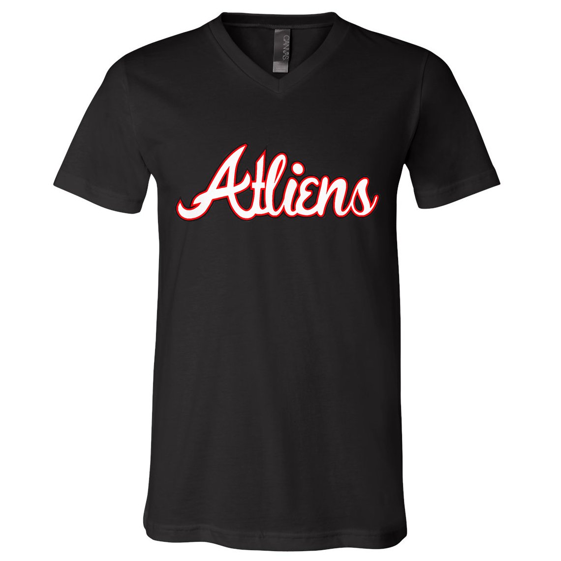 Atliens Atlanta Live In Atlanta Love Atlanta V-Neck T-Shirt