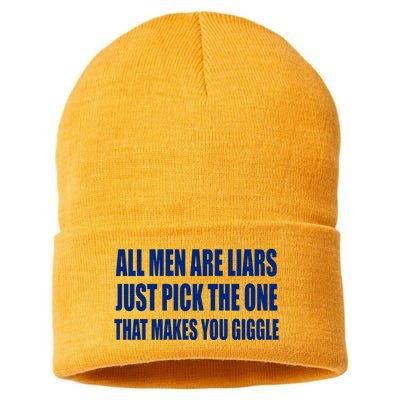 All Are Liars Just Pick The One That Makes You Giggle Sustainable Knit Beanie