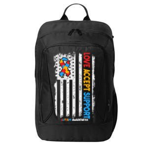 Autism Autistic Love Accept Support Autism Awareness City Backpack