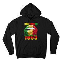 African American Lips Funny  Juneteenth Queen Hoodie