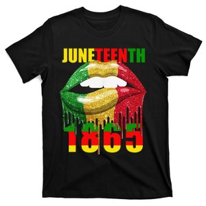 African American Lips Funny  Juneteenth Queen T-Shirt