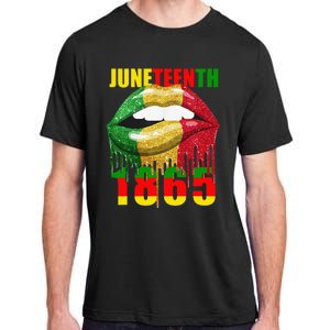 African American Lips Funny  Juneteenth Queen Adult ChromaSoft Performance T-Shirt