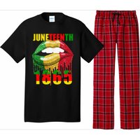 African American Lips Funny  Juneteenth Queen Pajama Set