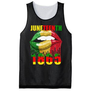 African American Lips Funny  Juneteenth Queen Mesh Reversible Basketball Jersey Tank