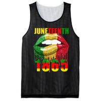 African American Lips Funny  Juneteenth Queen Mesh Reversible Basketball Jersey Tank