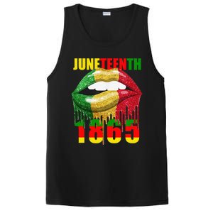 African American Lips Funny  Juneteenth Queen PosiCharge Competitor Tank