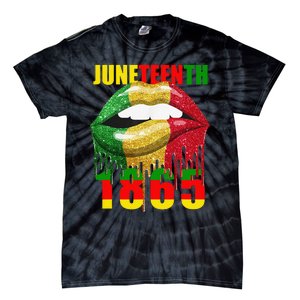 African American Lips Funny  Juneteenth Queen Tie-Dye T-Shirt