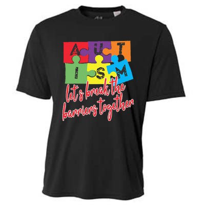 Autism Awareness Let's Break The Barriers Together Cooling Performance Crew T-Shirt