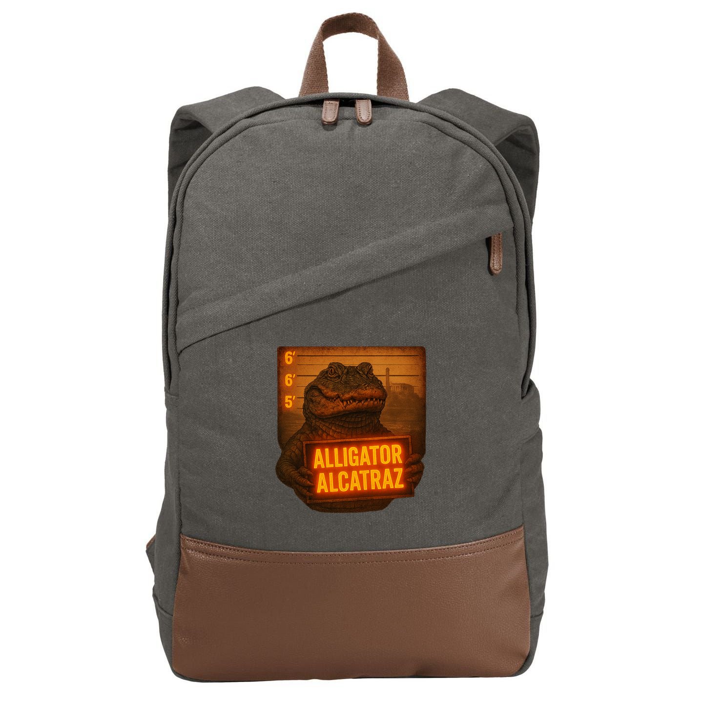 Alligator Alcatraz Limited Cotton Canvas Backpack