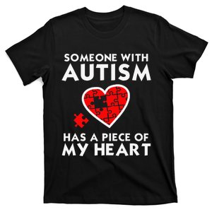 Autism Awareness Love Piece Of My Heart Tee T-Shirt