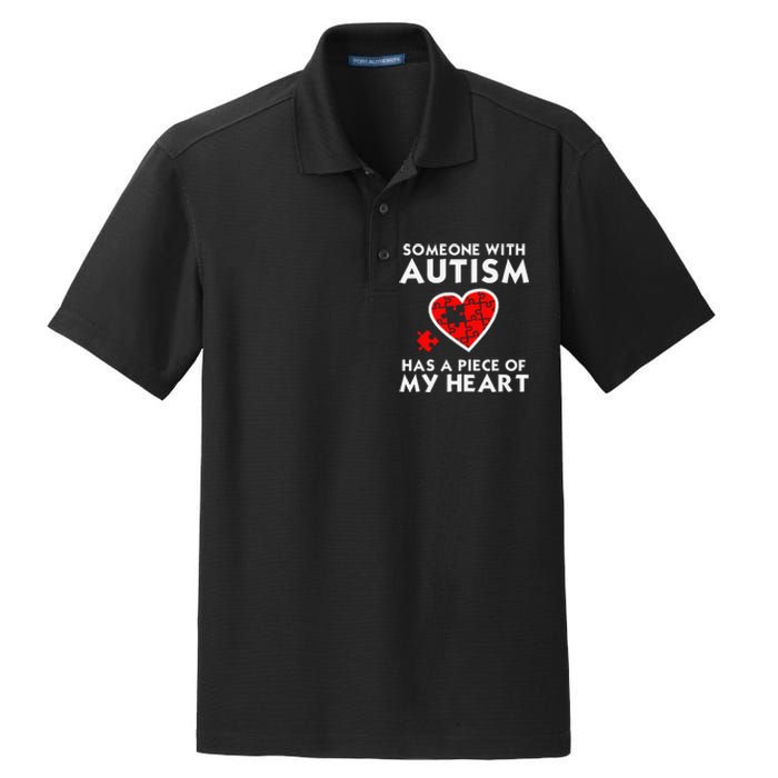 Autism Awareness Love Piece Of My Heart Tee Dry Zone Grid Polo