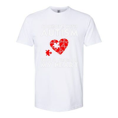 Autism Awareness Love Piece Of My Heart Tee Softstyle® CVC T-Shirt