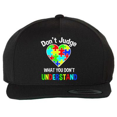 Autism Awareness Love And Support Acceptance Wool Snapback Cap