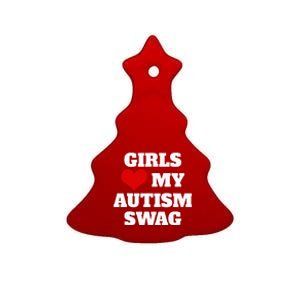  Autism Awareness Love My Autism Swag Funny  Ceramic Tree Ornament