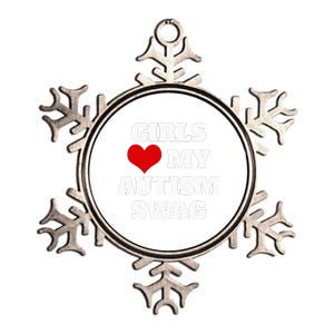  Autism Awareness Love My Autism Swag Funny  Metallic Star Ornament