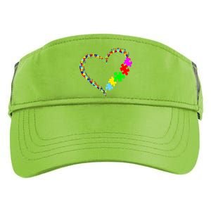 Autism Awareness Love Heart Puzzle Piece Gift Gift Adult Drive Performance Visor