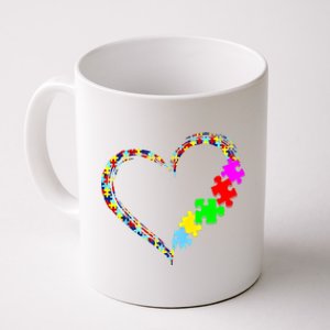 Autism Awareness Love Heart Puzzle Piece Gift Gift Coffee Mug