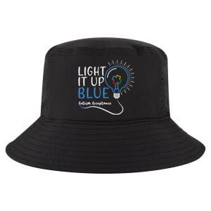 Acceptance April Light Bulb Blue For Autism Awareness Cute Gift Cool Comfort Performance Bucket Hat