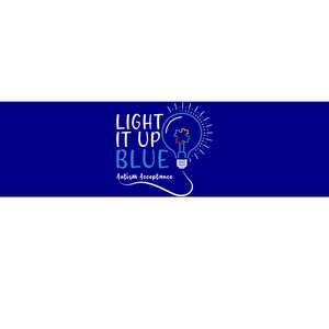 Acceptance April Light Bulb Blue For Autism Awareness Cute Gift Bumper Sticker