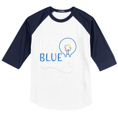 Acceptance April Light Bulb Blue For Autism Awareness Cute Gift Baseball Sleeve Shirt