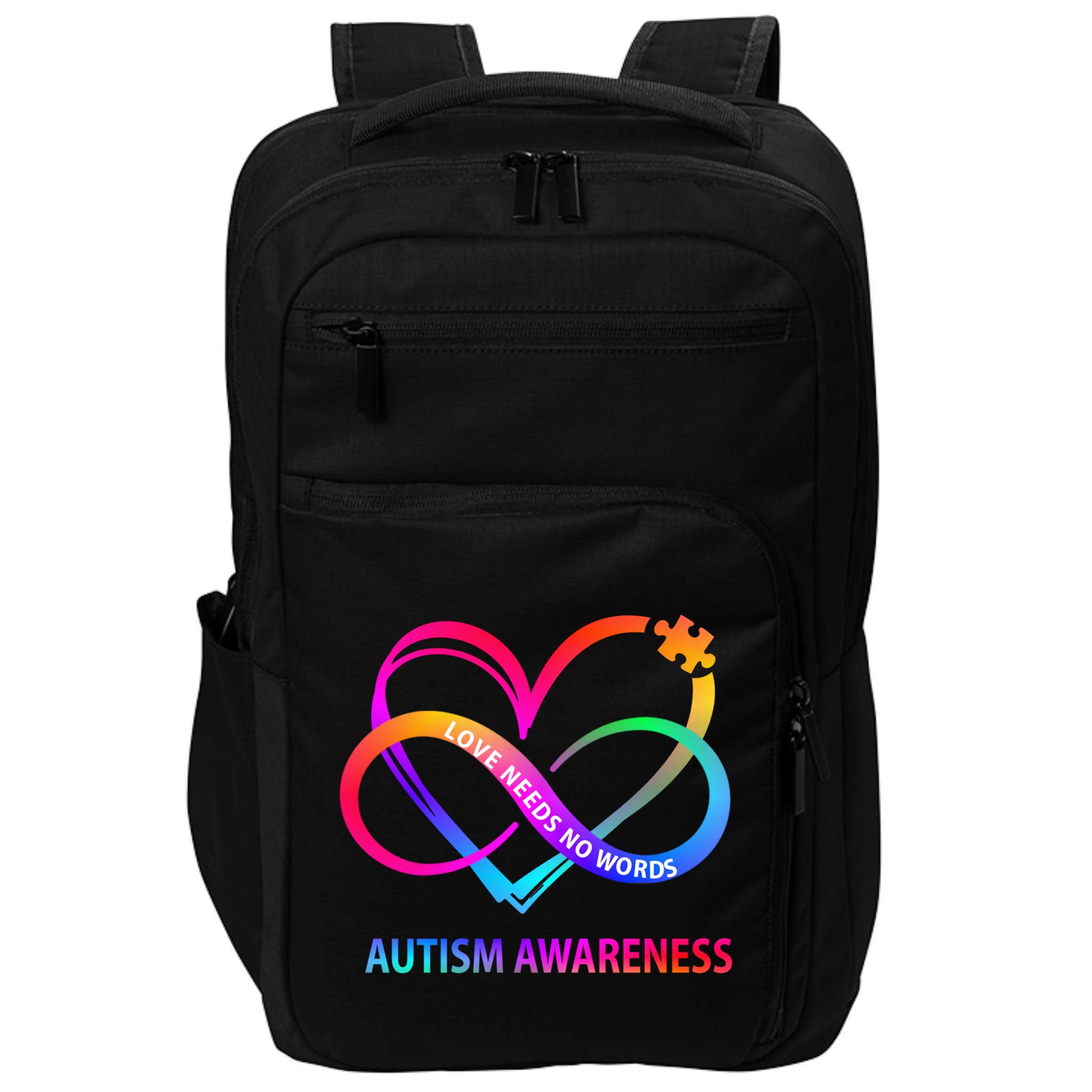 Autism Awareness Love Needs No Words Awareness Month Gift Impact Tech Backpack