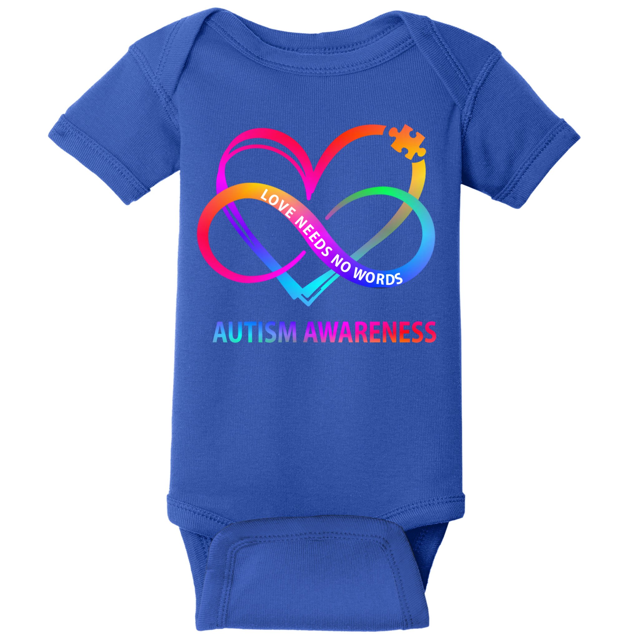 Autism Awareness Love Needs No Words Awareness Month Gift Baby Bodysuit