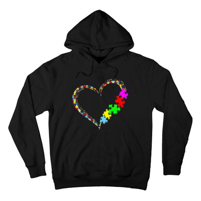 Autism Awareness Love Heart Puzzle Piece Gift Hoodie