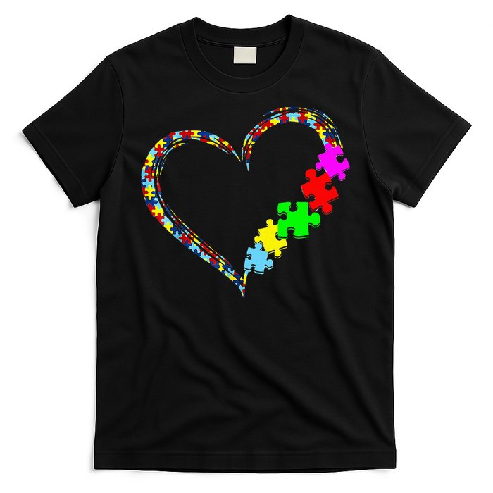 Autism Awareness Love Heart Puzzle Piece Gift T-Shirt