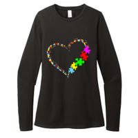 Autism Awareness Love Heart Puzzle Piece Gift Womens CVC Long Sleeve Shirt