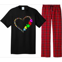 Autism Awareness Love Heart Puzzle Piece Gift Pajama Set