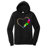 Autism Awareness Love Heart Puzzle Piece Gift Women's Pullover Hoodie