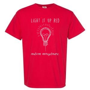 Autism Acceptance Light It Up Red redinstead Garment-Dyed Heavyweight T-Shirt