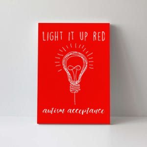 Autism Acceptance Light It Up Red redinstead Canvas