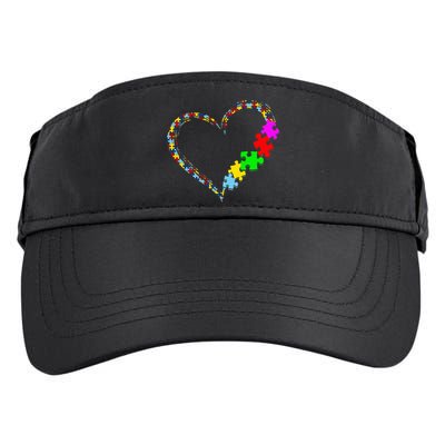 Autism Awareness Love Heart Puzzle Piece Valentines Day Adult Drive Performance Visor