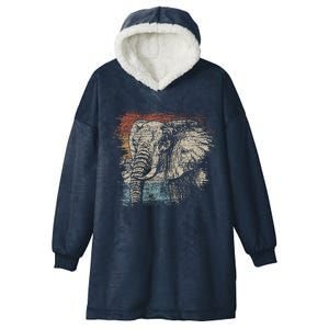 African Animal Lover Gift Elephant Hooded Wearable Blanket